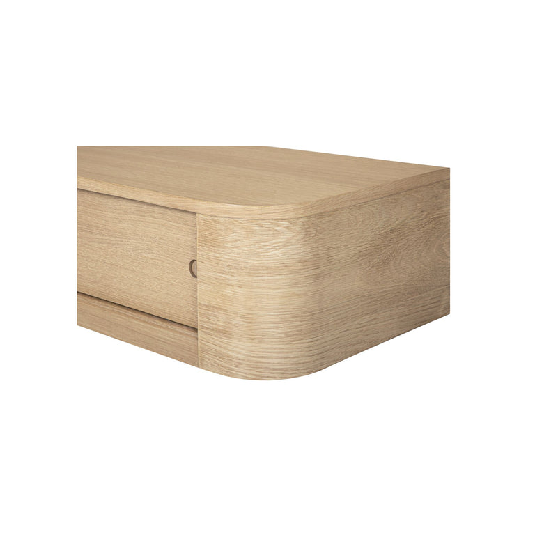 ROUND OFF FLOATING CONSOLE TABLE NATURAL