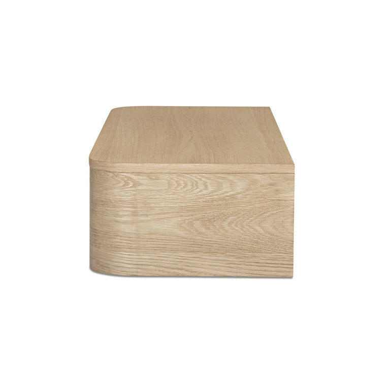 ROUND OFF FLOATING CONSOLE TABLE NATURAL