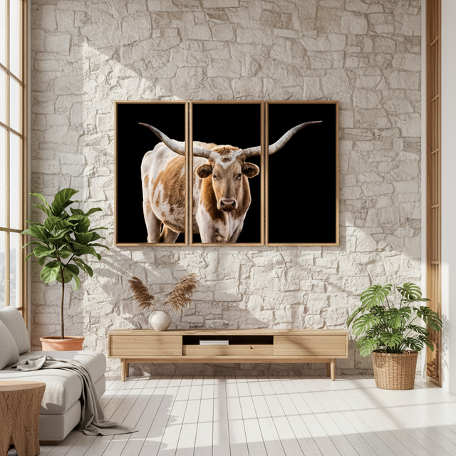 The Texan Triptych by Adam Mowery | stretched canvas wall art