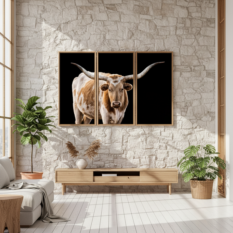 The Texan Triptych by Adam Mowery | stretched canvas wall art
