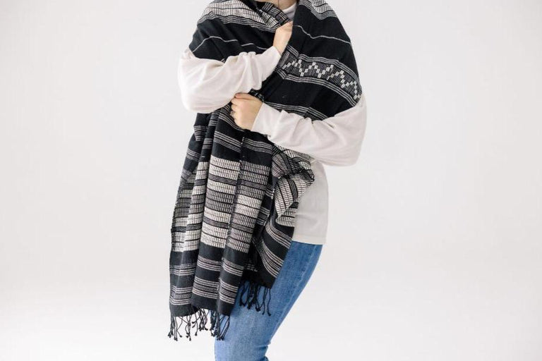 TABOR HANDWOVEN ETHIOPIAN COTTON SHAWL | APPAREL