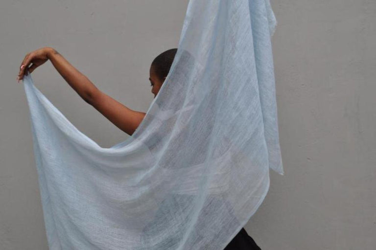 TELBA PURE LINEN HANDWOVEN SHAWL | APPAREL
