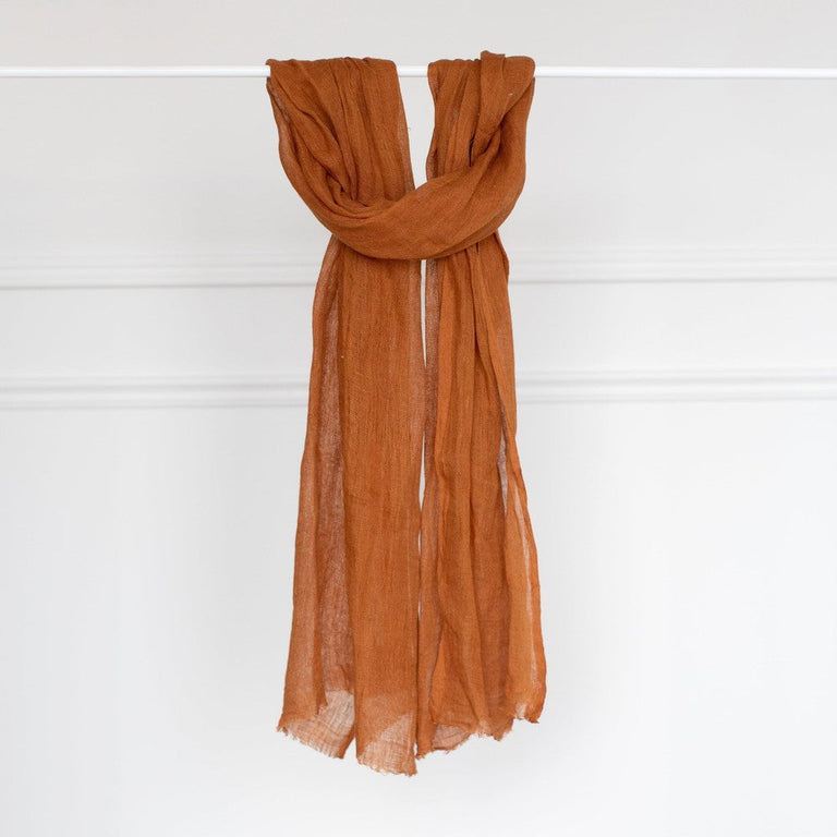 TELBA PURE LINEN HANDWOVEN SHAWL | APPAREL