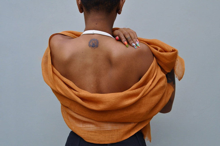 TELBA PURE LINEN HANDWOVEN SHAWL | APPAREL