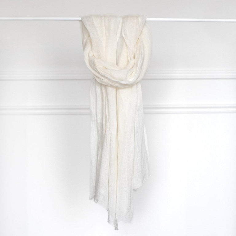 TELBA PURE LINEN HANDWOVEN SHAWL | APPAREL