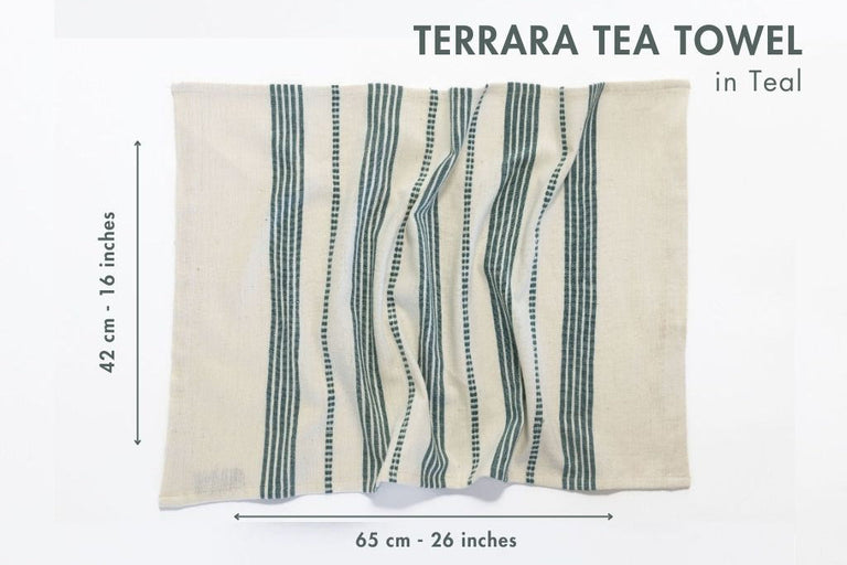 TERRARA HANDWOVEN ETHIOPIAN COTTON TEA TOWEL | KITCHEN