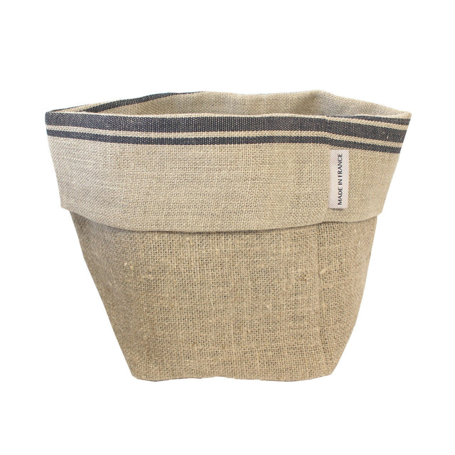 THIEFFRY BELGIAN LINEN BREAD BASKET, BLACK | 