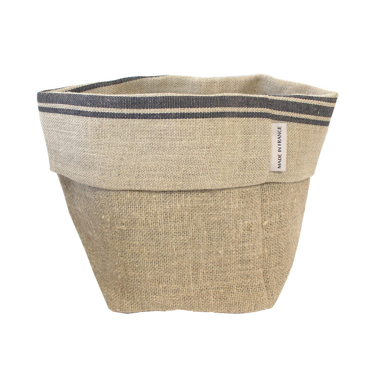 THIEFFRY BELGIAN LINEN BREAD BASKET, BLACK | 