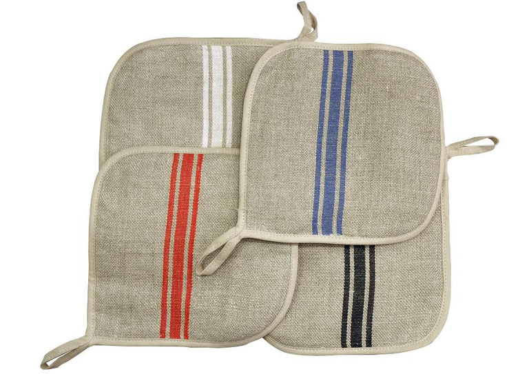 THIEFFRY BELGIAN LINEN POTHOLDER, BLACK | 