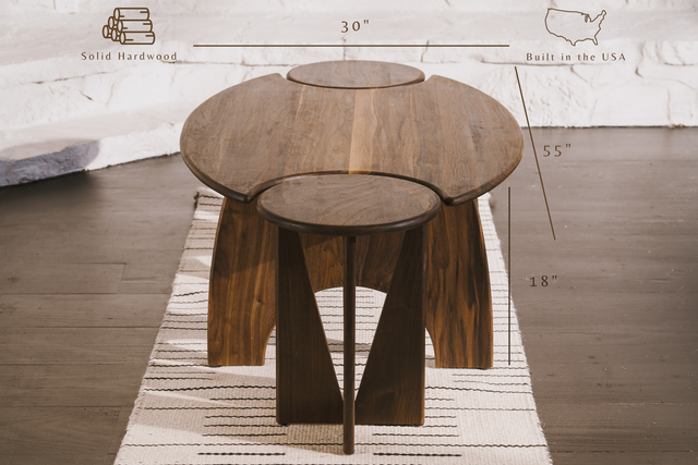 Gather Table Set - Ona Stools by the Iron Roots Designs | Local SF Artisan Craft | TABLE