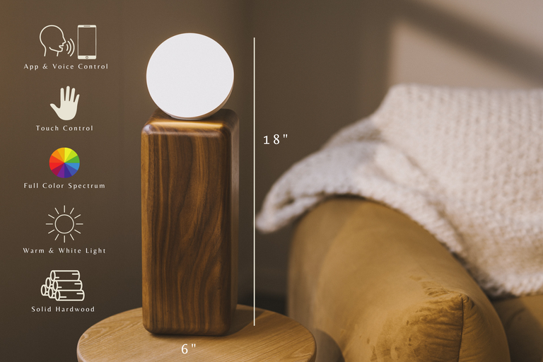 Pan Smart Table Lamp - Touch, Voice, App Control by the Iron Roots Designs | Local SF Artisan Craft | LIGHTING