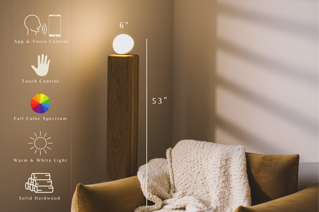 Pan Smart Floor Lamp - Touch, Voice, App Control by the Iron Roots Designs | Local SF Artisan Craft | LIGHTING