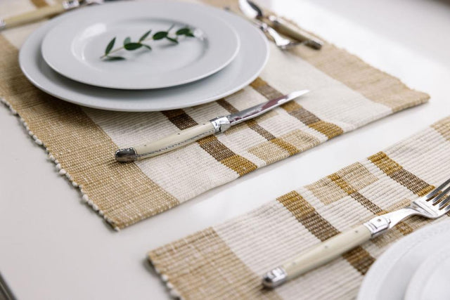GONDER HANDWOVEN ETHIOPIAN COTTON PLACEMAT | SET OF 2 | ENTERTAINING