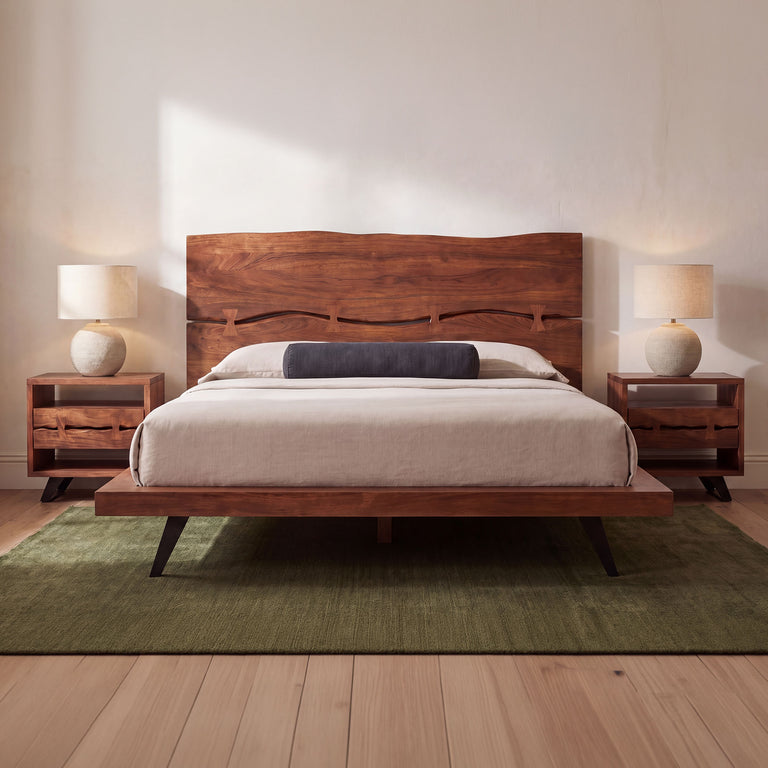 MADAGASCAR KING PLATFORM BED BROWN