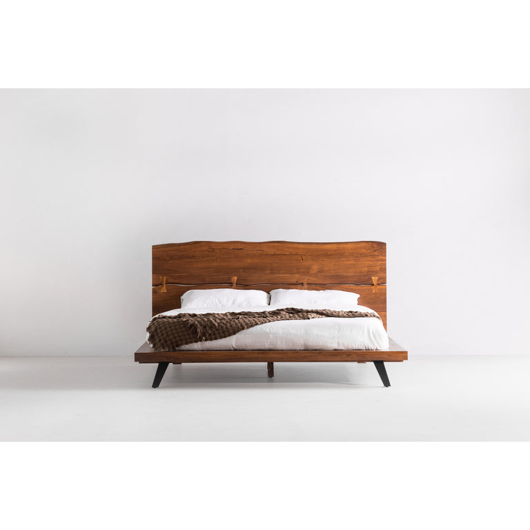 MADAGASCAR KING PLATFORM BED BROWN