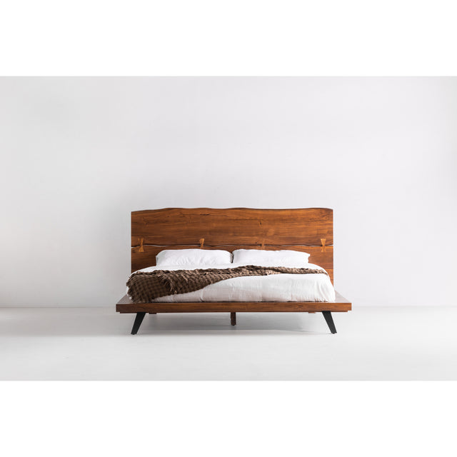 MADAGASCAR KING PLATFORM BED BROWN