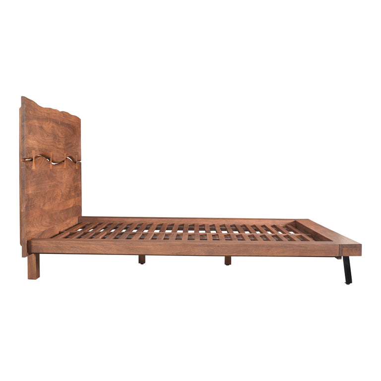 MADAGASCAR KING PLATFORM BED BROWN