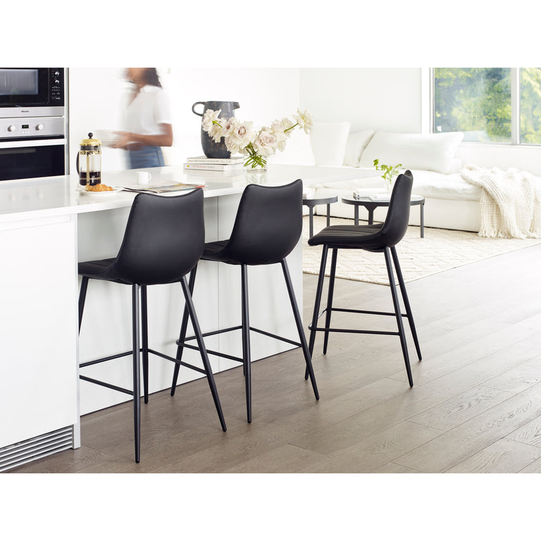 ALIBI COUNTER STOOL BROWN - SET OF TWO
