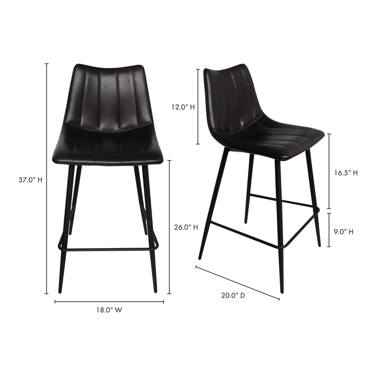 ALIBI COUNTER STOOL BROWN - SET OF TWO