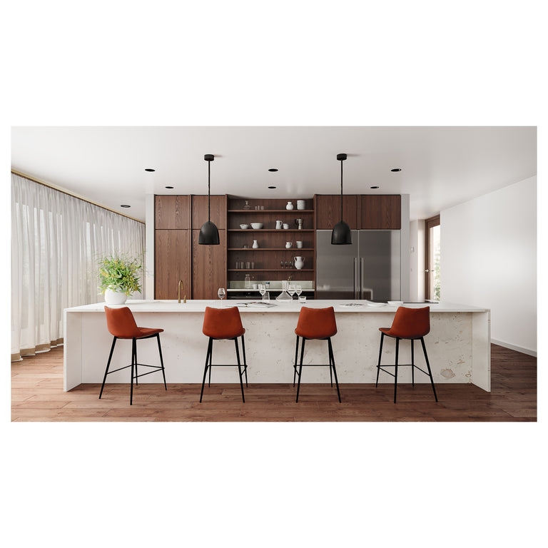 ALIBI COUNTER STOOL BROWN - SET OF TWO