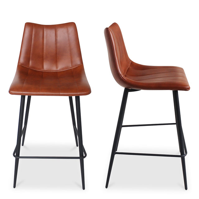 ALIBI COUNTER STOOL BROWN - SET OF TWO