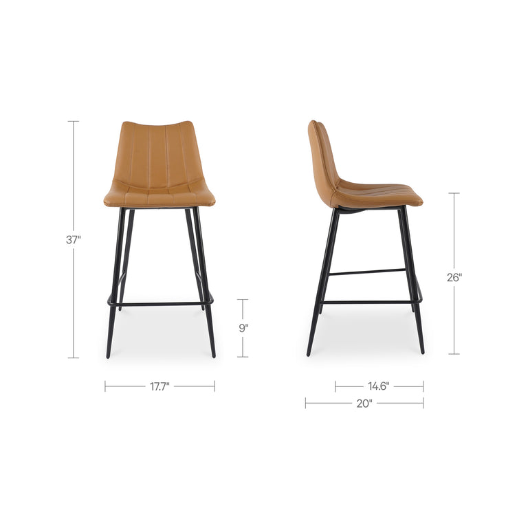 ALIBI COUNTER STOOL BROWN - SET OF TWO