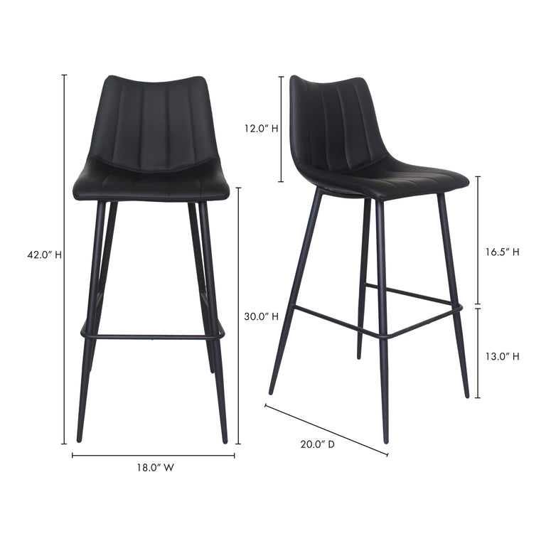 ALIBI BAR STOOL BROWN - SET OF TWO