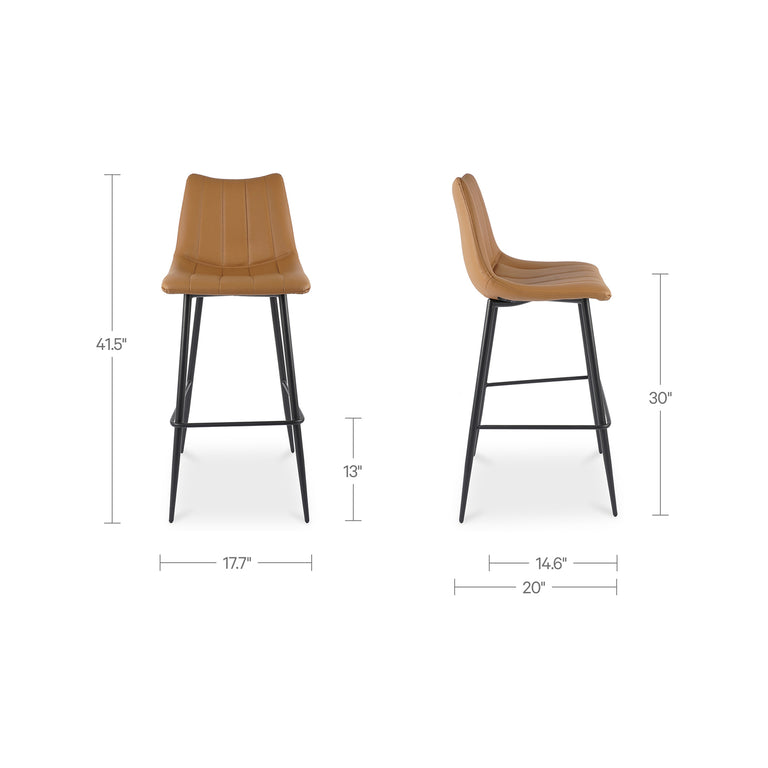 ALIBI BAR STOOL BROWN - SET OF TWO