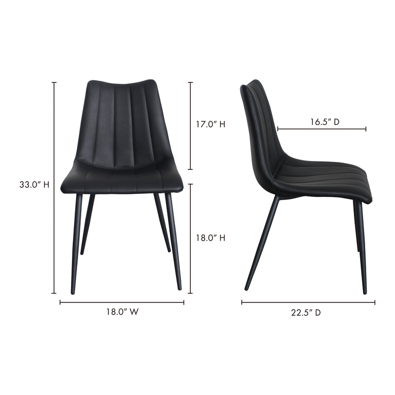ALIBI DINING CHAIR BROWN - SET OF TWO