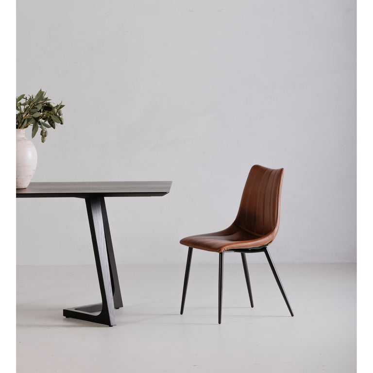 ALIBI DINING CHAIR BROWN - SET OF TWO