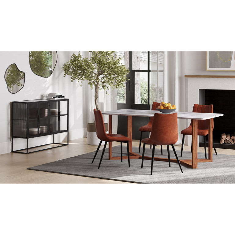 ALIBI DINING CHAIR BROWN - SET OF TWO