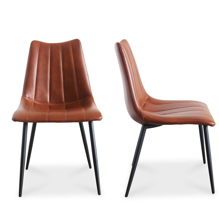 ALIBI DINING CHAIR BROWN - SET OF TWO