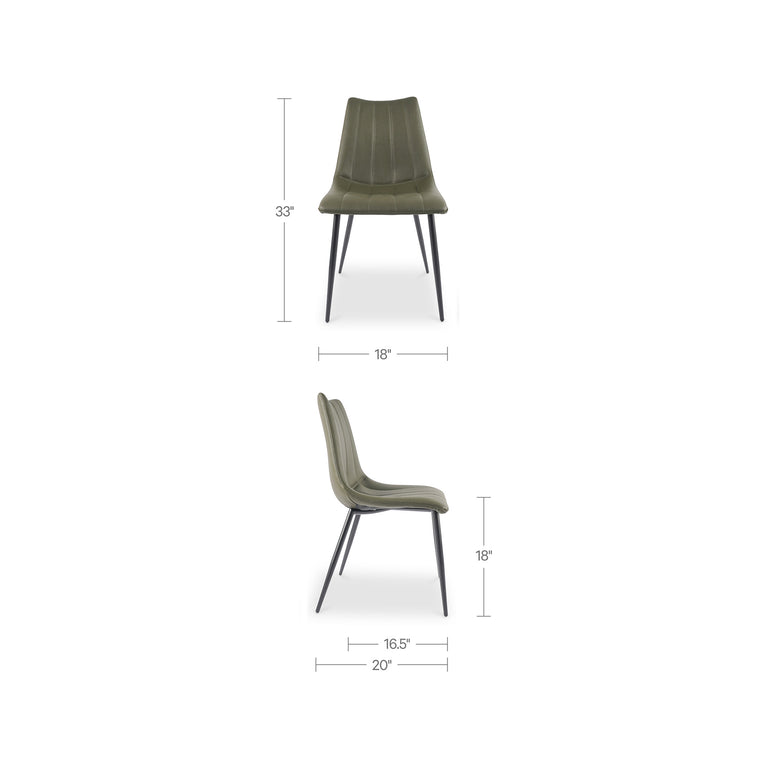 ALIBI DINING CHAIR BROWN - SET OF TWO