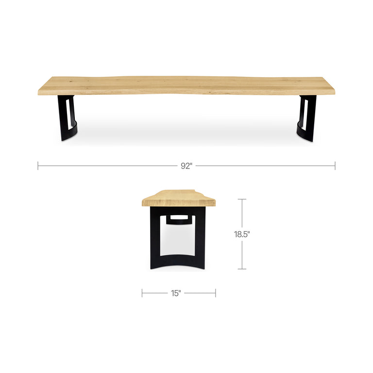 BENT BENCH EXTRA SMALL OAK