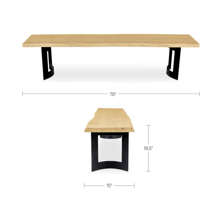 BENT BENCH EXTRA SMALL OAK
