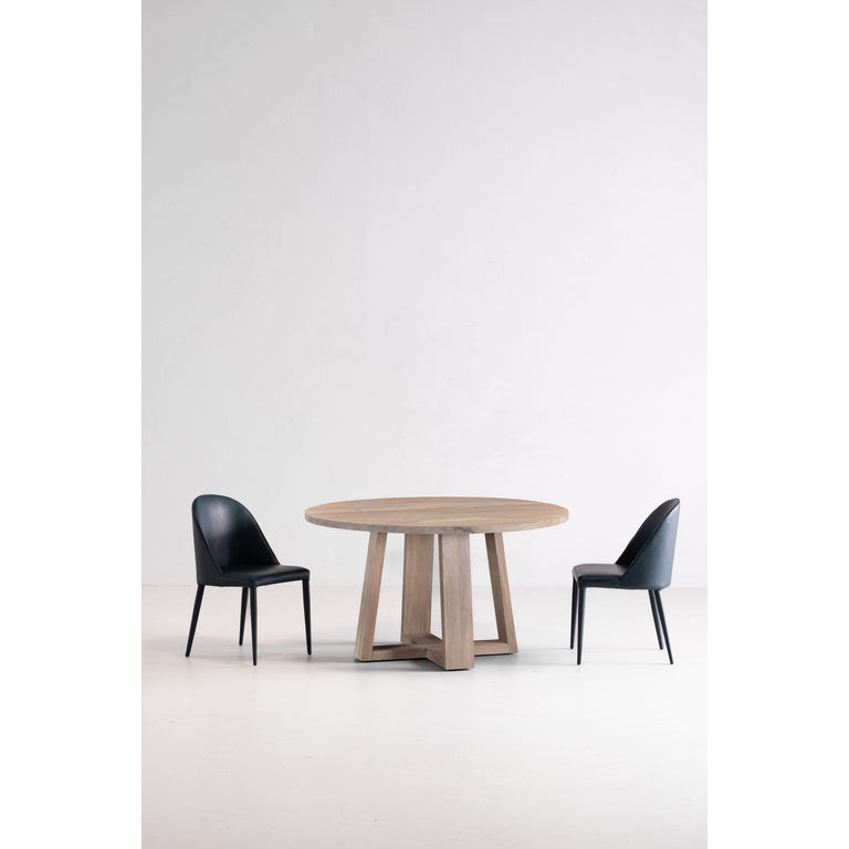 TANYA ROUND DINING TABLE LIGHT GREY