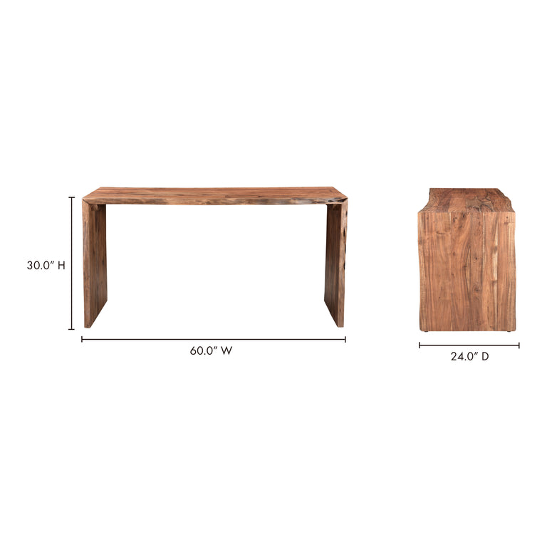 TYRELL DESK NATURAL BROWN