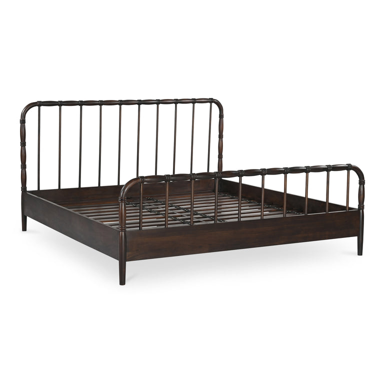 VIVIAN KING BED DARK BROWNN
