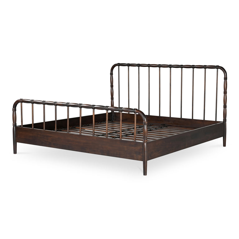 VIVIAN KING BED DARK BROWNN
