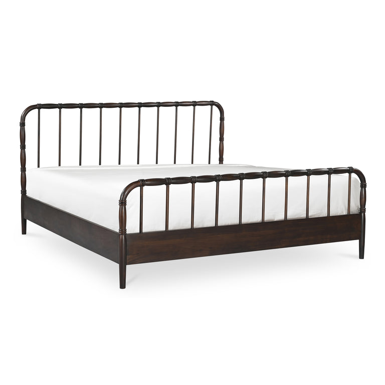 VIVIAN KING BED DARK BROWNN