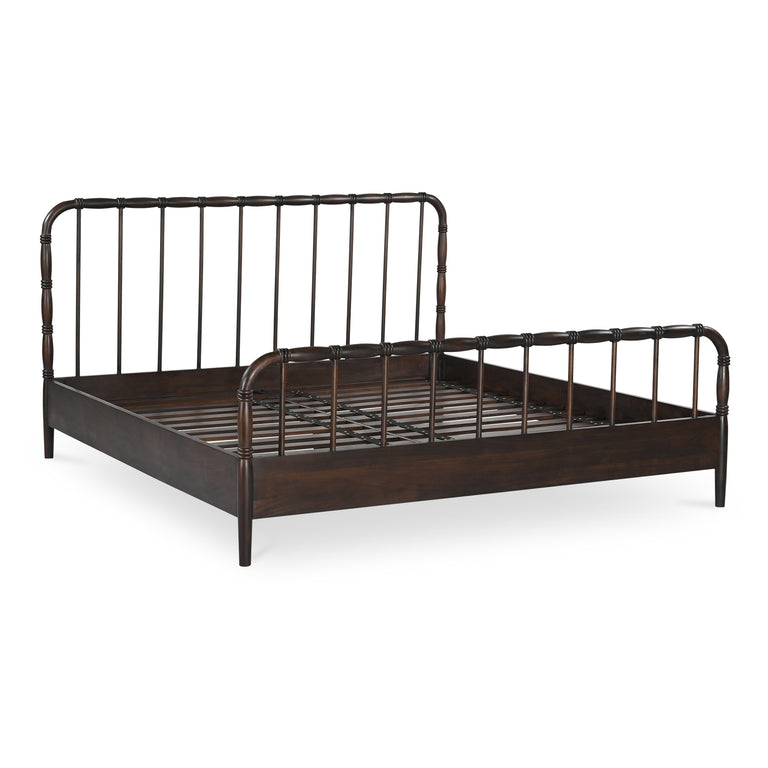 VIVIAN KING BED DARK BROWNN