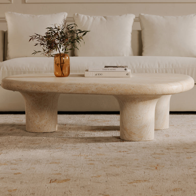 WARBY OUTDOOR COFFEE TABLE BEIGE