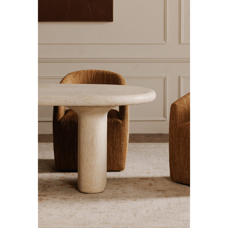 WARBY OUTDOOR DINING TABLE BEIGE