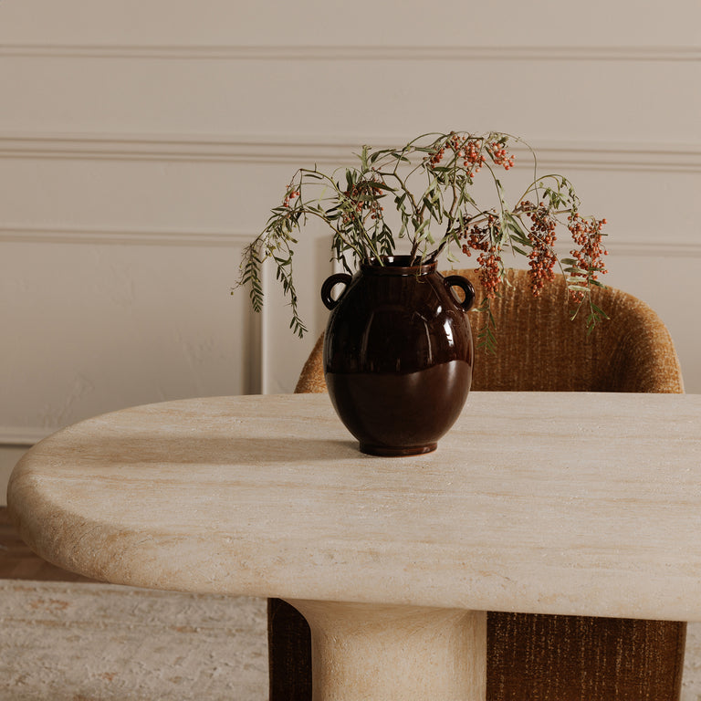 WARBY OUTDOOR DINING TABLE BEIGE