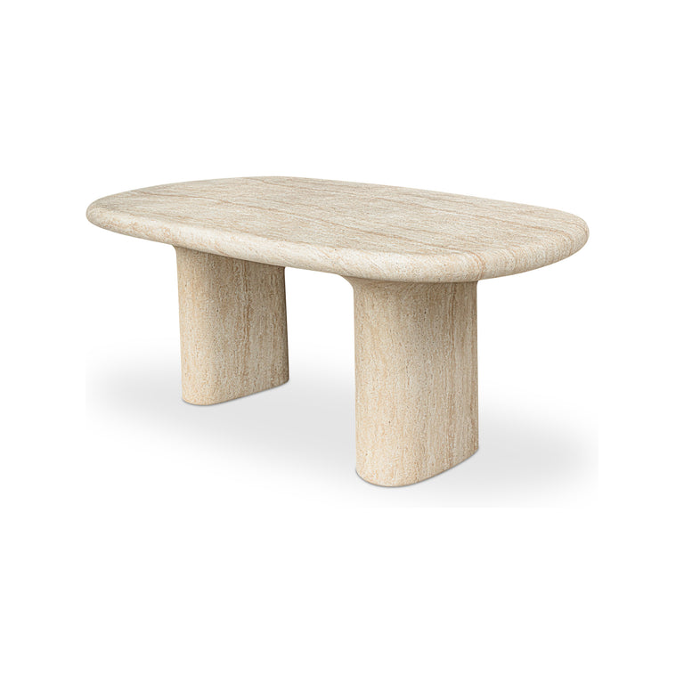 WARBY OUTDOOR DINING TABLE BEIGE