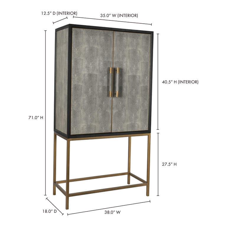 MAKO BAR CABINET GREY
