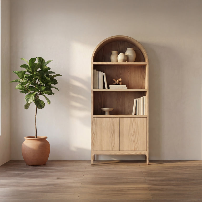 WILDE DISPLAY CABINET BLACK OAK