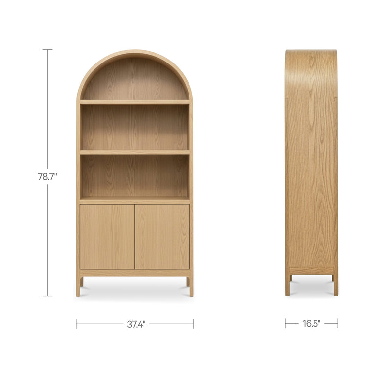 WILDE DISPLAY CABINET BLACK OAK