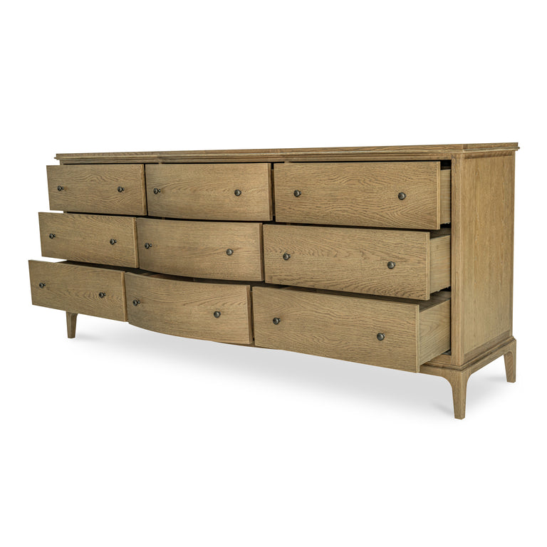 SADIE 9 DRAWER DRESSER BROWN