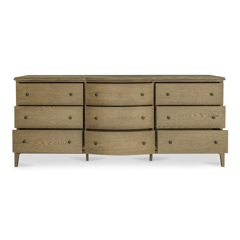 SADIE 9 DRAWER DRESSER BROWN